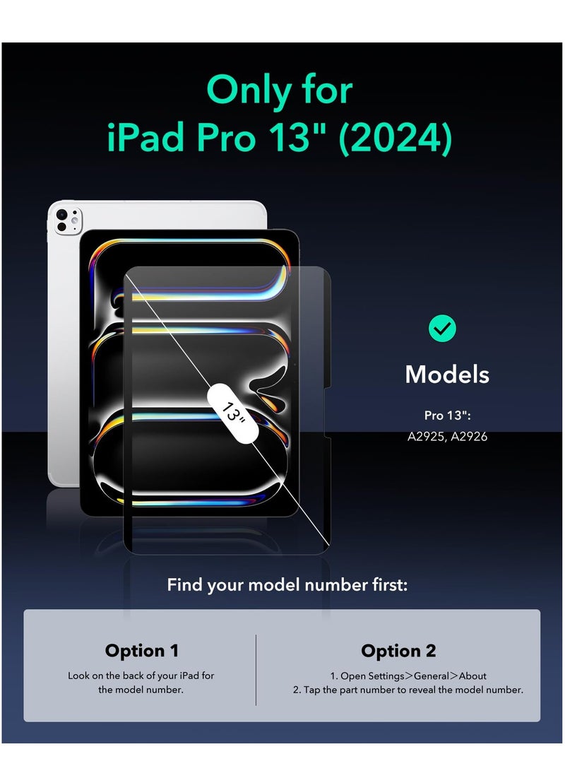 IPad Pro 13 Inch M4 Paper-Feel Magnetic Screen Protector 2024 Write and Draw Like on Paper Detachable and Reusable Compatible with Tempered Film Matte Finish - Image 2