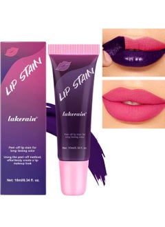 lakerain Lip Stain Peel Off Lip Stain Light Pink Peel Off Lip Color Stain Lipstick Long Lasting Lip Stain Peel Off Sweat Proof Waterproof Highly Pigmented Matte Lipstick Liquid Peel Off Lip Tint 10ml 03  - Image 1