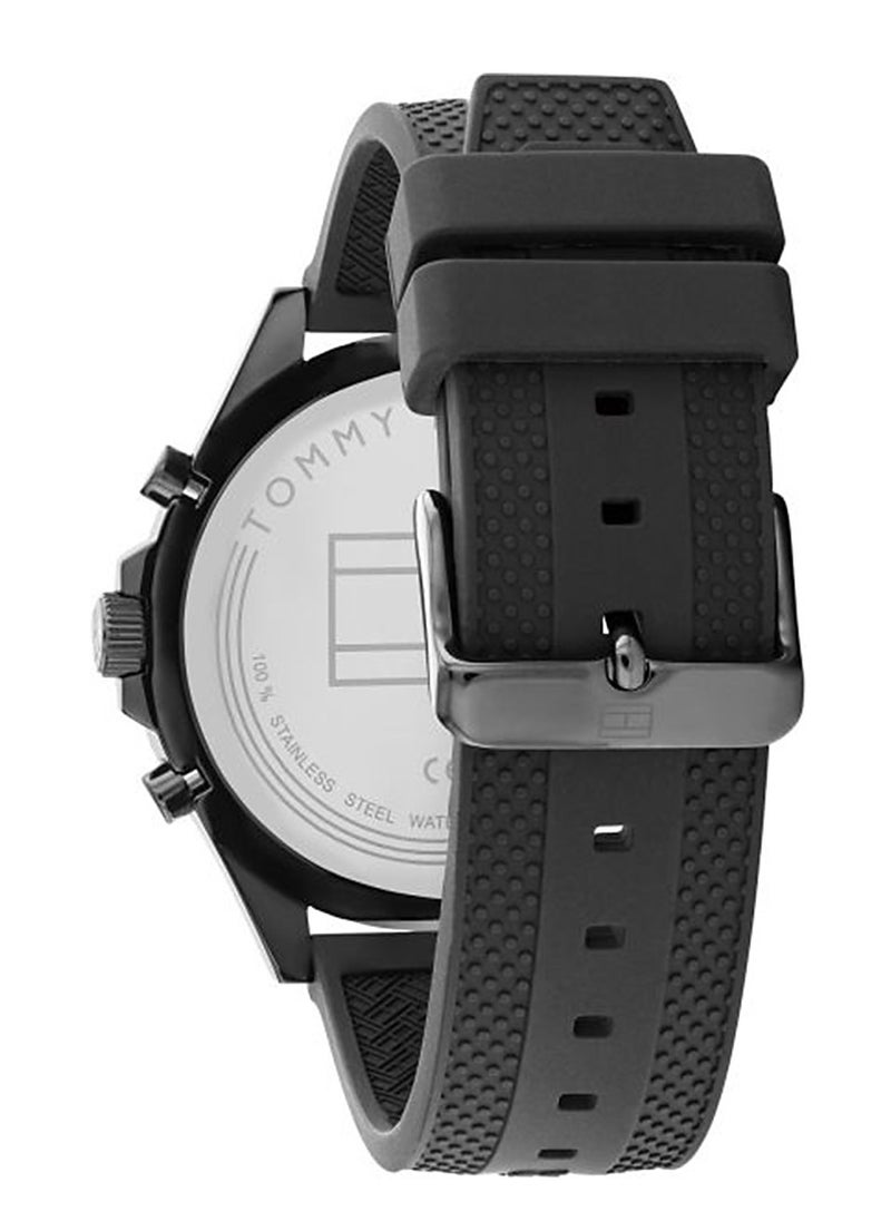 Tommy Hilfiger Plus Men's Analogue Quartz Watch with  Silicone Strap-1791921 46MM  - Image 3