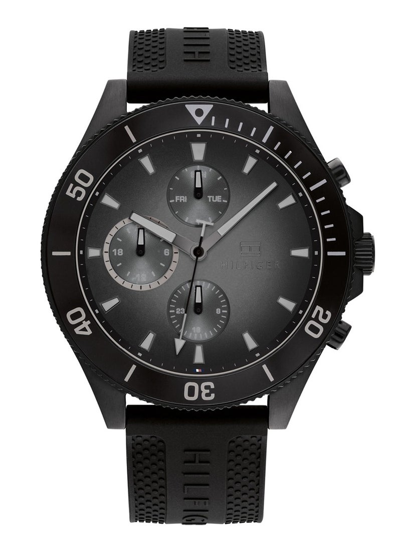 Tommy Hilfiger Plus Men's Analogue Quartz Watch with  Silicone Strap-1791921 46MM  - Image 1