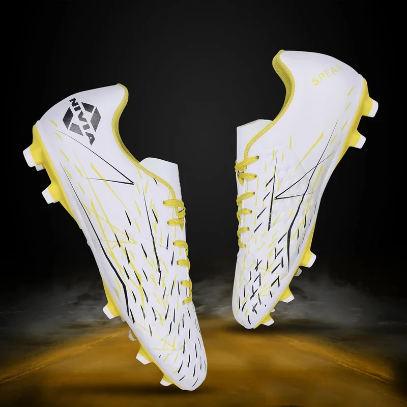 نيفيا Nivia Spear Football Studs - White/Yellow