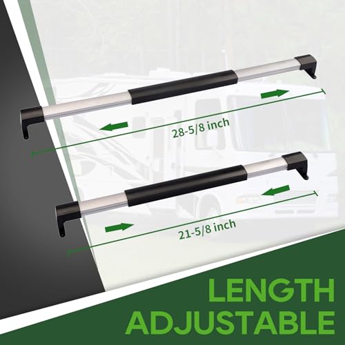 RVGUARD RV Screen Door Cross Bar Handle Adjustable from 21-5/8 Inch to 28-5/8 Inch with Sturdy and Secure Non-Slip Grip - Image 3