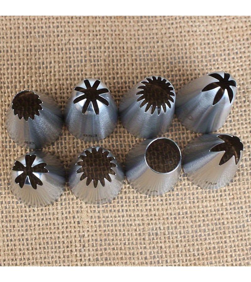 8pcs Random Style Ice Frosting Nozzles Stainless Steel Baking Tool for Cream Roses Cupcake Decor - Image 5