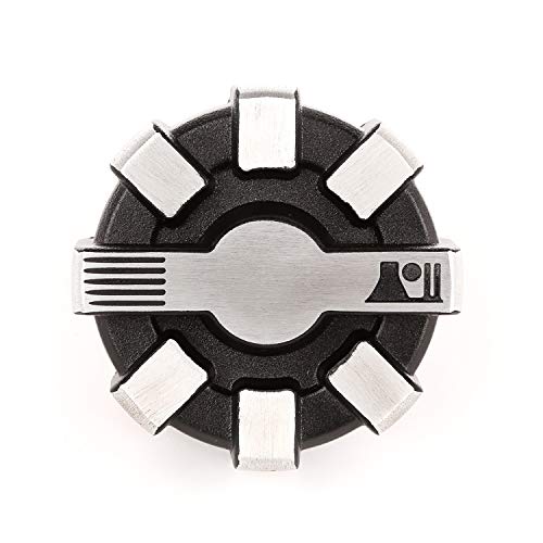 Rugged Ridge Elite Fuel Cap for Jeep WranglerGladiator Aluminum w Brushed Accents 1122911 Fits 20012025 Jeep Wrangler TJJKJL 20202025 Jeep Glaidator JT - Image 1