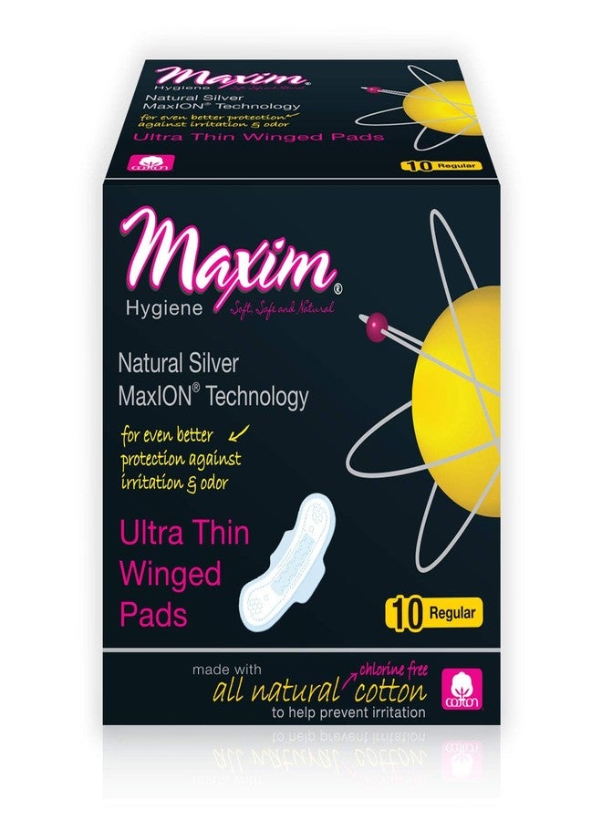 Maxim Maxion Ultra Thin Winged Pads Regular 10 Count - Image 1