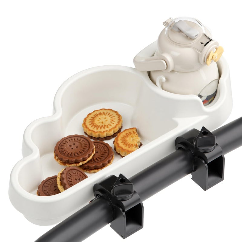Li & Zhao Universal Stroller Snack Tray Attachment - Universal Snack Tray for Cloud Cup Holder Tray Stroller Tray Attachment Plastic Accessories for Baby,Toddler(Beige) - Image 1