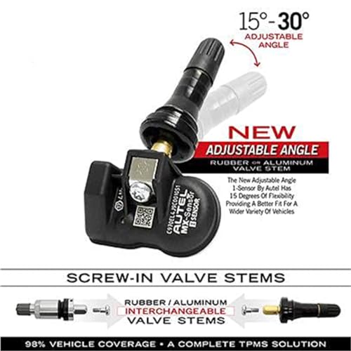 Autel 1-Sensor - Bulk of (20) Individually Bagged with Rubber Press-in Valve 300010, Black - Image 5