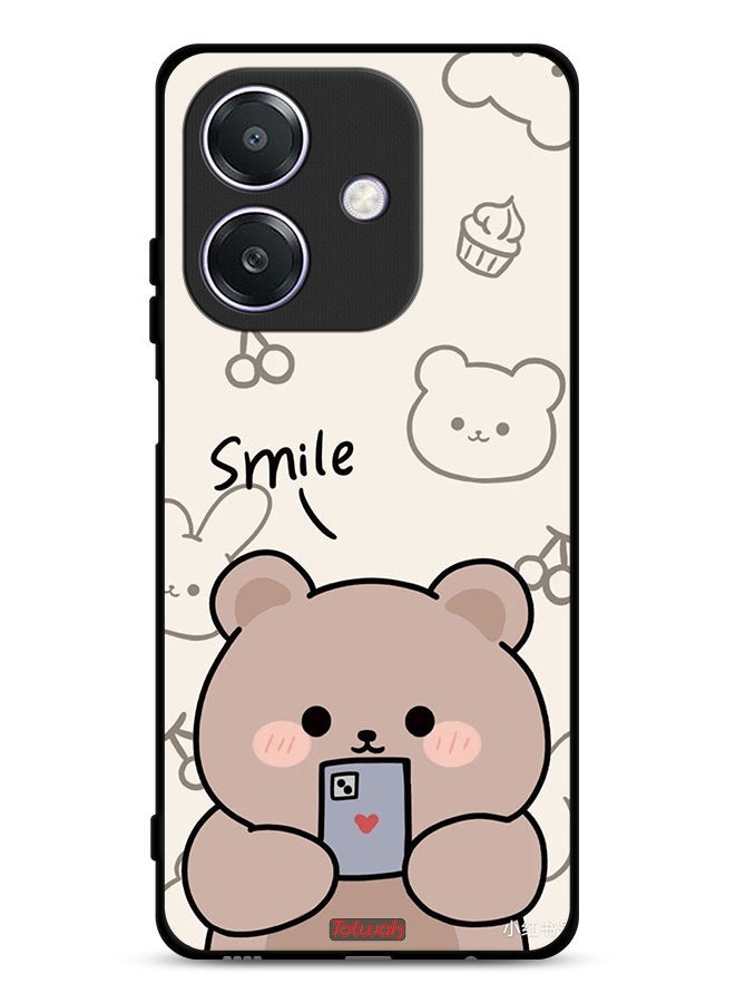 Tolwak Oppo A3 5G Protective Case Cover Smile Bear Art - Image 1