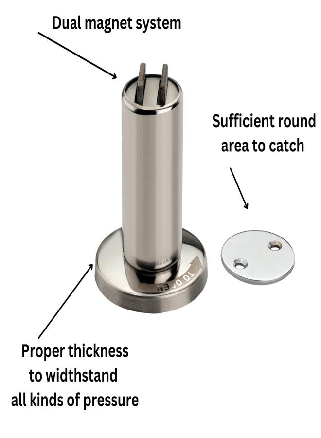 SARDAR DS-01 Magnet Door Stopper/Wall Mounted Magnet Door Stopper/Gate Stopper for Door for Home (1, SS) - Image 3