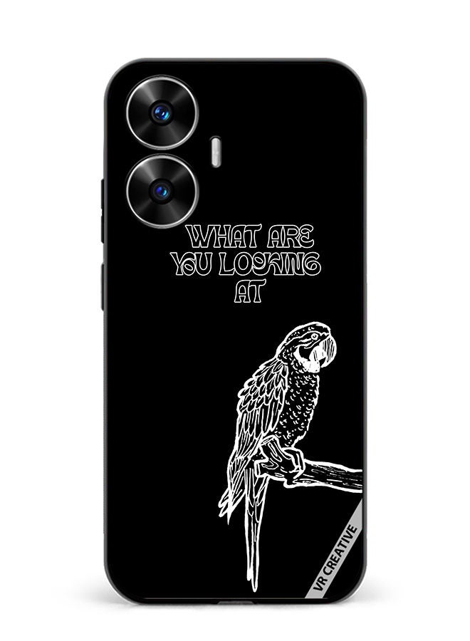 VR CREATIVE Protective Case Cover For Realme C55 Funny Parrot Design Multicolour - Image 1