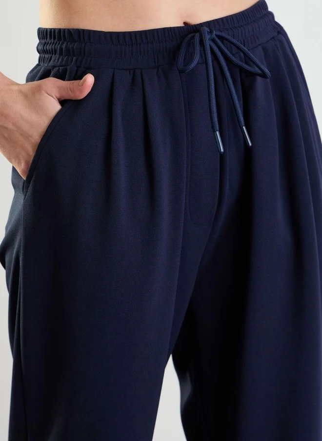 ساسافراس Navy Blue Relaxed Fit Track Pants for Women