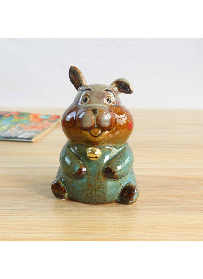 Generic Ceramic Piggy Bank Animal Zodiac Piggy Bank Children's Financial Coin Tank Accompanying Gift Decoration Ornaments-Color:Monkey  - Image 3