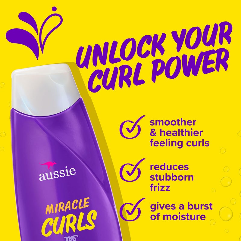 Aussie Miracle Curls Conditioner with Coconut Oil, Paraben Free, 12.1 fl oz - Image 3