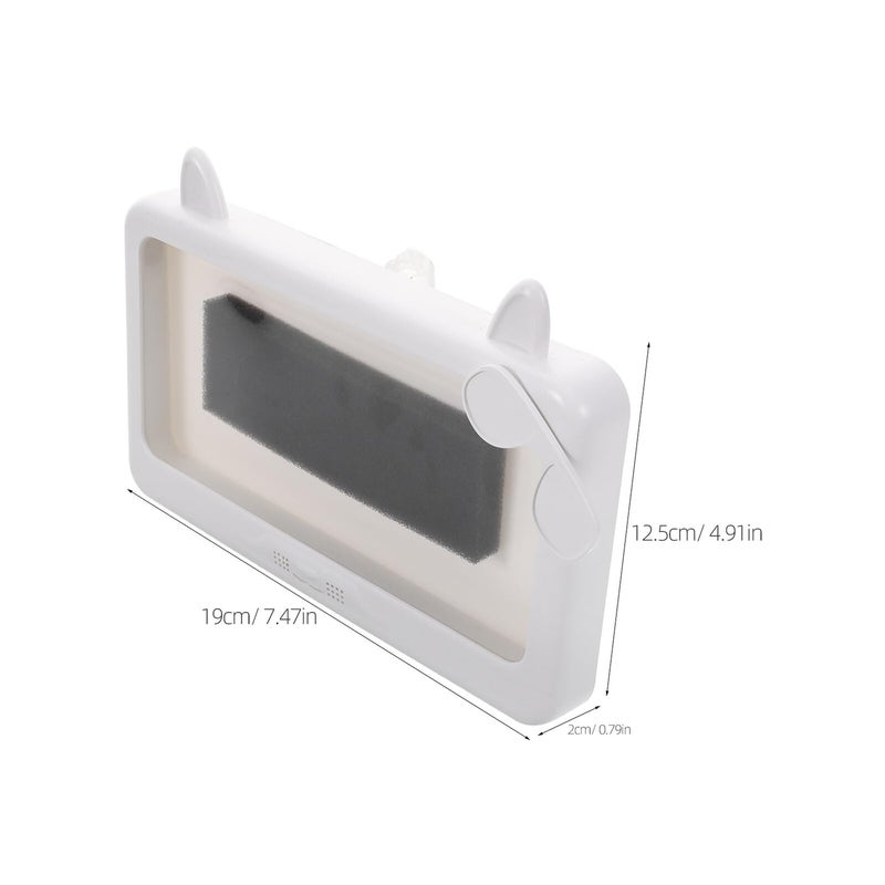 White Waterproof Shower Phone Holder Wall Mount With 360 Rotation Touchscreen Case - Image 3