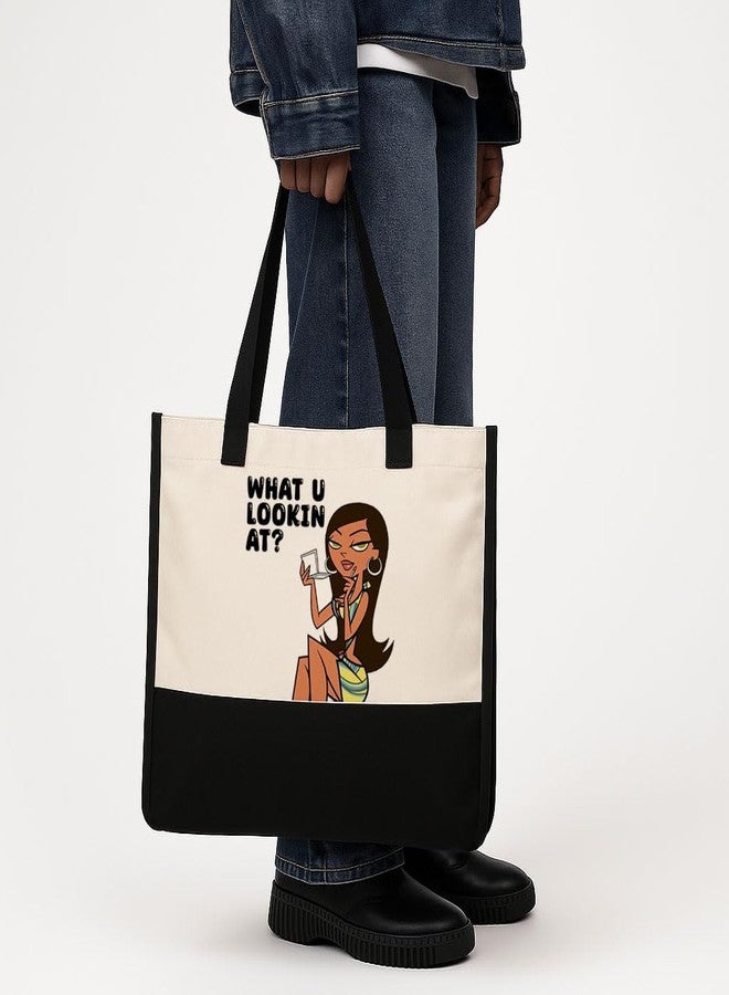 TrendoPrint Eco-Friendly Jute Tote Bag for Women | Reusable Shopping Bag with Sturdy Handles | Large Capacity Multipurpose Handbag for Grocery, Office, Travel & Daily Use (JB90) - Image 4