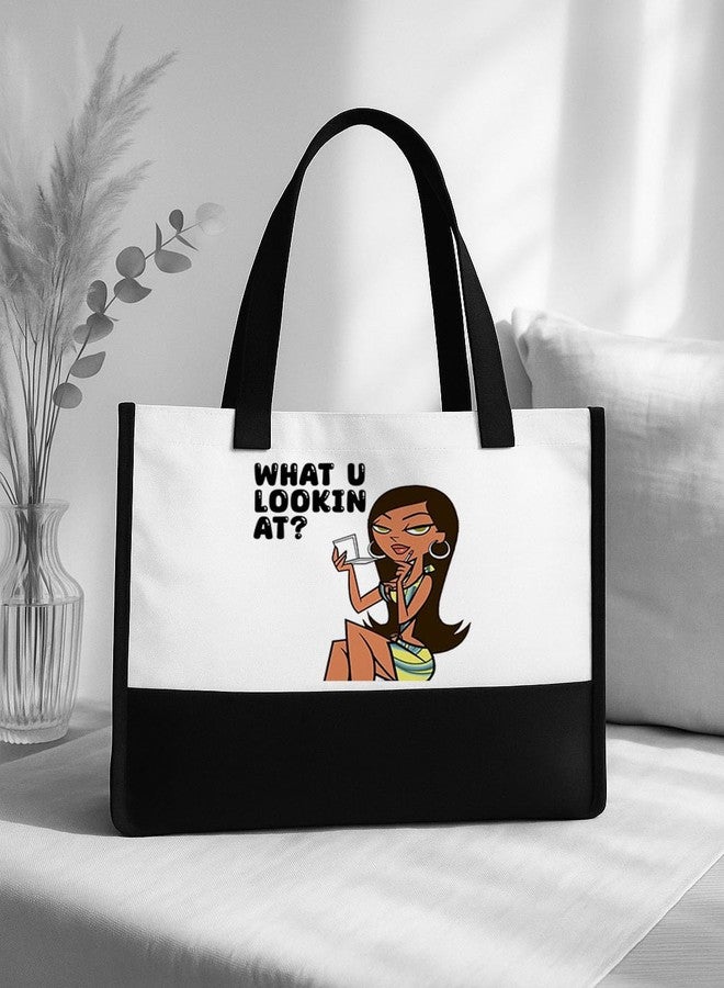 TrendoPrint Eco-Friendly Jute Tote Bag for Women | Reusable Shopping Bag with Sturdy Handles | Large Capacity Multipurpose Handbag for Grocery, Office, Travel & Daily Use (JB90) - Image 3