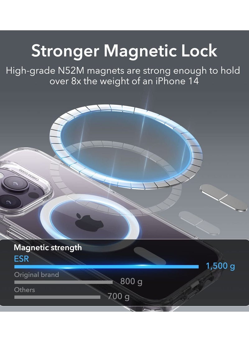 ESR - IPhone 14 Pro Max Case Magnetic Clear Case Compatible with MagSafe Shockproof Military Grade Protection Classic Hybrid - Image 1
