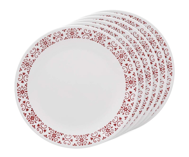 Corelle Red Trills Glass 30Pcs Dinner Set Multicolor - Image 2