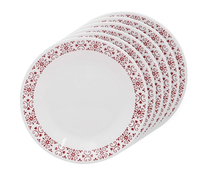 Corelle Red Trills Glass 30Pcs Dinner Set Multicolor - Image 3