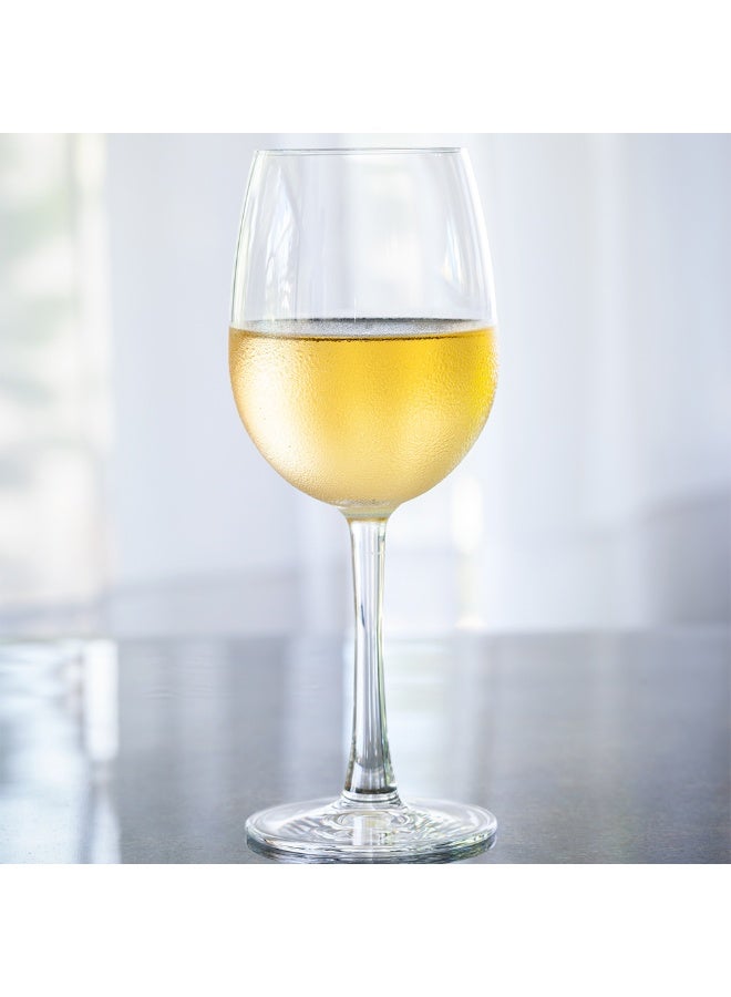 Restaurantware Voglia Nude 12 Ounce White Wine Glasses, Set Of 6 Crystal Wine Glasses - Laser-Cut Rim, Fine-Blown Crystal Wine Glasses, For Chardonnay, Pinot Grigio, Sauvignon Blanc, Dishwasher-Safe - Image 3