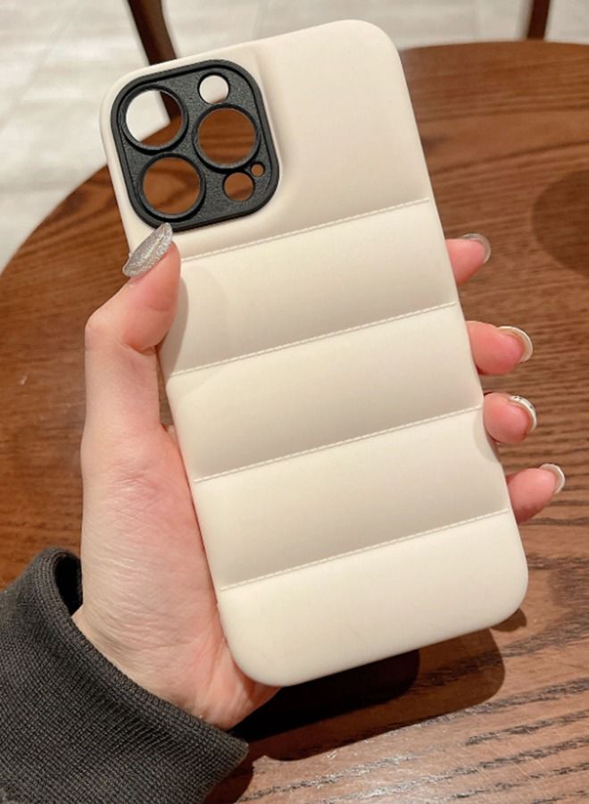 VR CREATIVE White Puffer Jacket Case (Matte) for Apple Iphone 14 Pro Max - Image 4