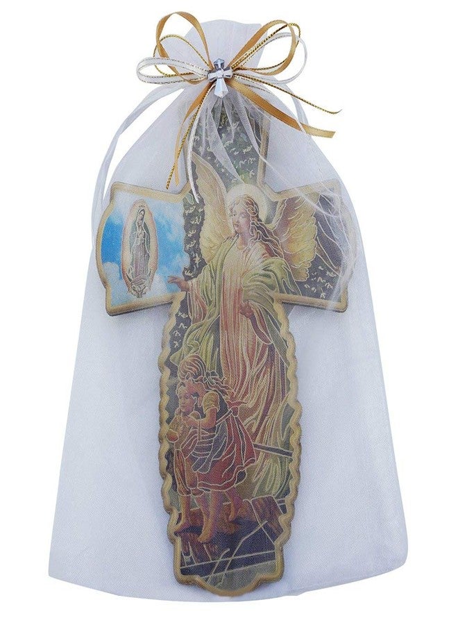 WE Guardian Angel Wall Cross in Decorated Organza Bag 12PCS Baptism Favor/Christening Favor/First Communion Favor - Image 5