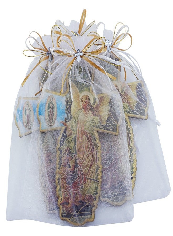 WE Guardian Angel Wall Cross in Decorated Organza Bag 12PCS Baptism Favor/Christening Favor/First Communion Favor - Image 1
