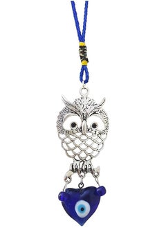 The Bros Heart Shape Evil Eye Protection Charm with Owl Wall Hanging Ornament Home Decor Protection Good Luck Blessing Housewarming Birthday Gift  - Image 1
