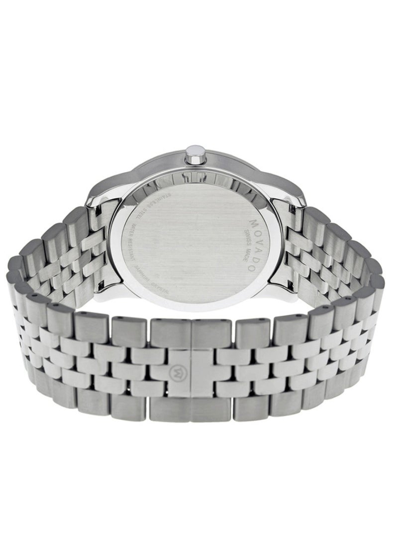 MOVADO BOLD - Movado Museum Classic Black Dial Silver Steel Strap Watch For Men - 606504 - Image 1