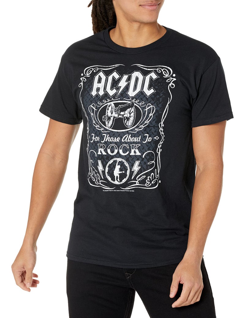 Liquid Blue Men's Ac/DC Label T-Shirt, Black, Large - Image 4