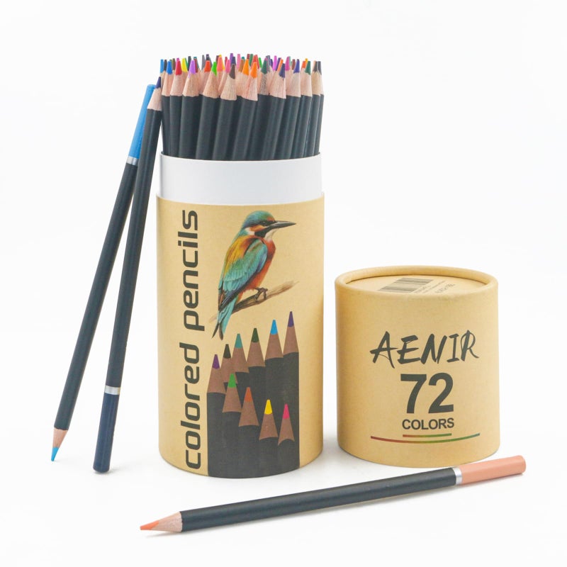 Aenir Colored Pencils for Adult Coloring Books, 72 Colors Drawing Pencils with Oil-Based Cores, Professional Art Supplies for Artists, Coloring Pencils for Adults, Color Pencils Set for Beginners and Teens. - Image 1