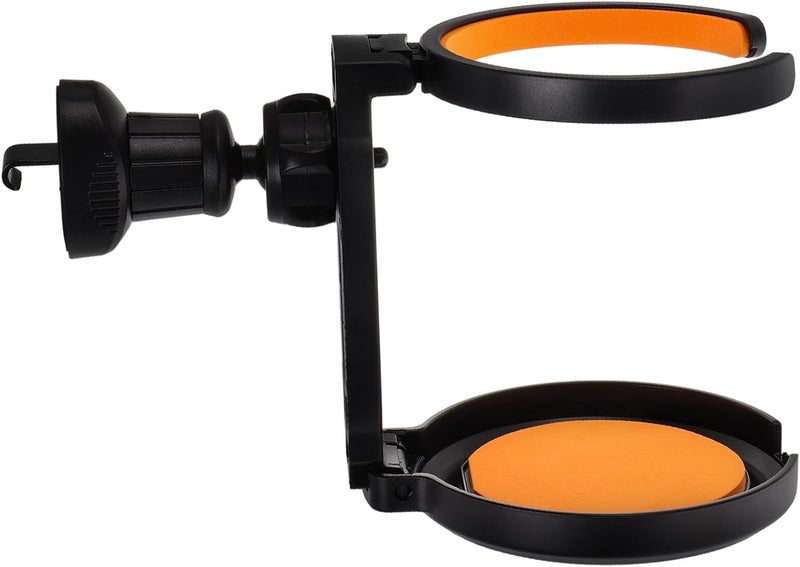 Car Cup Holder for Air Outlet Orange Multi-Functional Automotive Cup and Water Bottle Holder with Anti-Shock Design and Mobile Phones for Vehicle Interior Use - Image 1