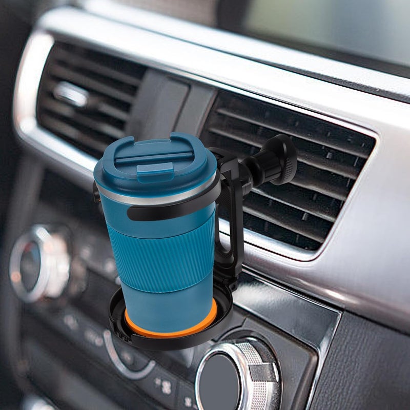 Car Cup Holder for Air Outlet Orange Multi-Functional Automotive Cup and Water Bottle Holder with Anti-Shock Design and Mobile Phones for Vehicle Interior Use - Image 4