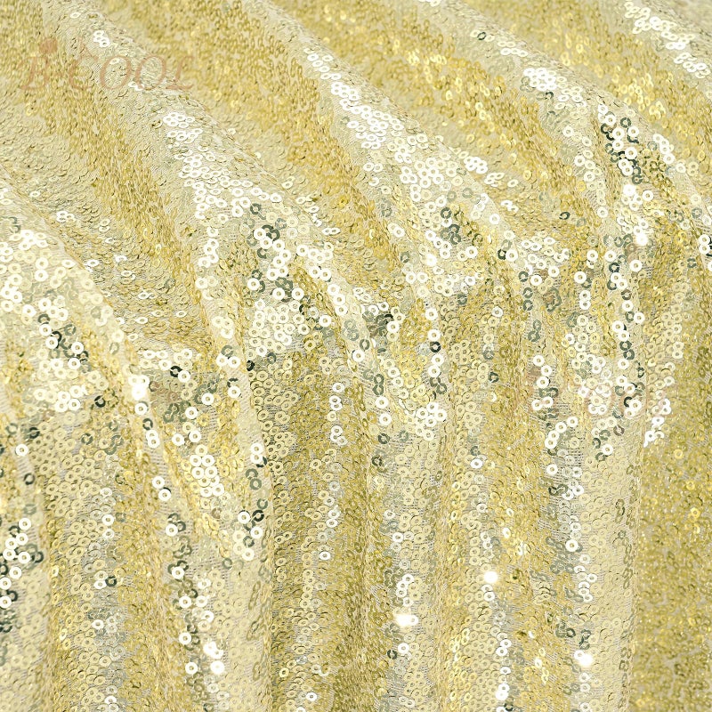 بي.كول B -Cool Light Gold equin decoration for b for party: 1 قطعة 50 × 80 بوصات أغطية طاولة المائدة المستطيل - Image 4