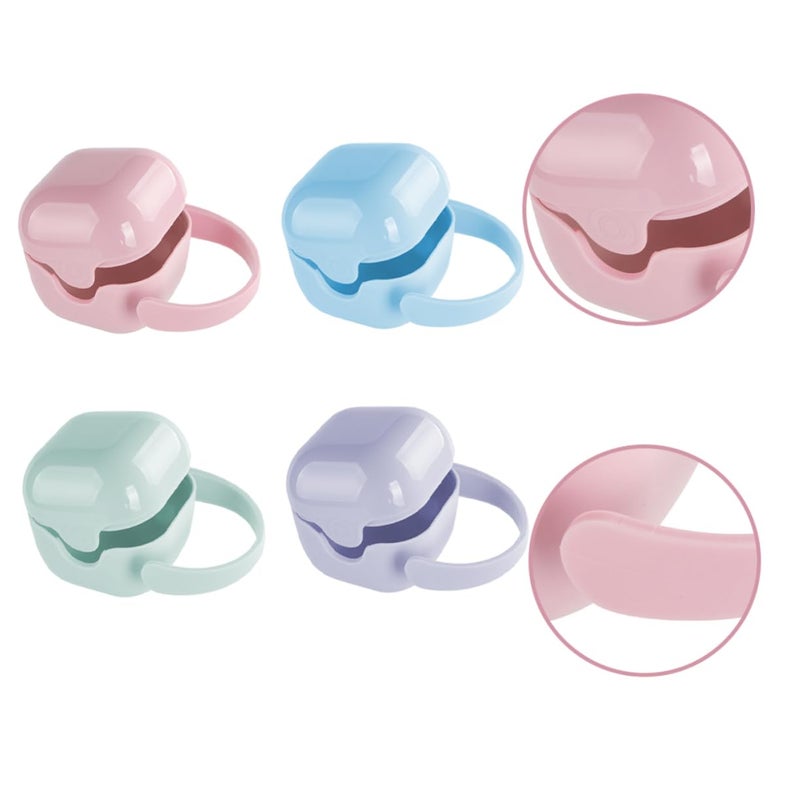 4 Pack Portable Pacifier Holder Case Lightweight Soother Container Box Easy Clean - Image 5