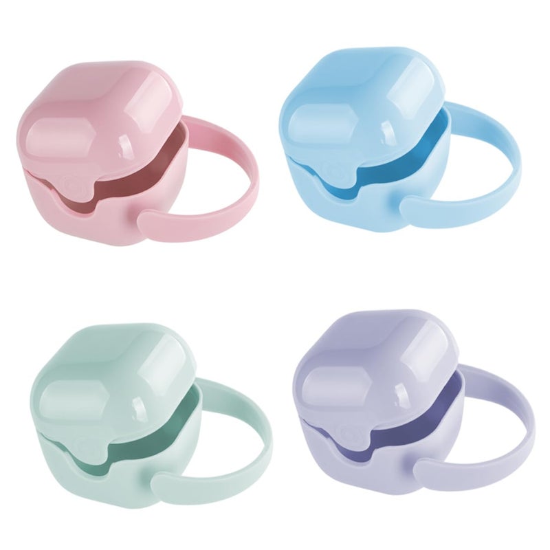 4 Pack Portable Pacifier Holder Case Lightweight Soother Container Box Easy Clean - Image 2