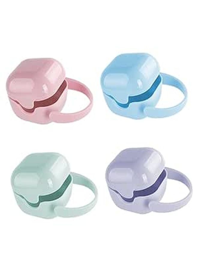 4 Pack Portable Pacifier Holder Case Lightweight Soother Container Box Easy Clean - Image 1