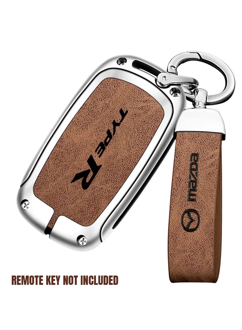 mazda Car Key Chain Super Finish Metal Ring PU Leather Strap Keychain Home Key Chain Car Keychain MAZDA 1Pcs  - Image 1