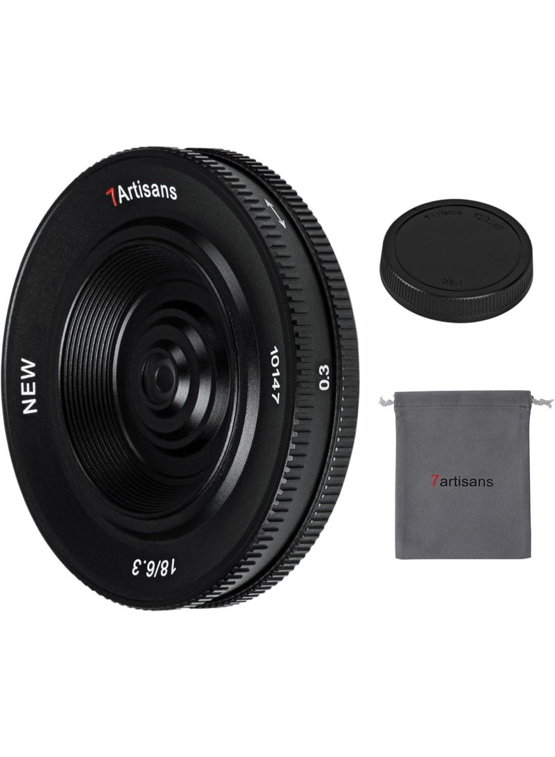 7أرتيسانز 7artisans عدسة UFO 18MM F6.3 Mark II 18MM F6.3 Mark II لحامل M4/3، APS-C، عدسة رئيسية، كاميرات مدمجة رفيعة للغاية غير مزودة بمرآة لسلسلة باناسونيك GM/GX/GH/GF لسلسلة أوليمبوس EPM/EP/EPL/Pen/EM - Image 1