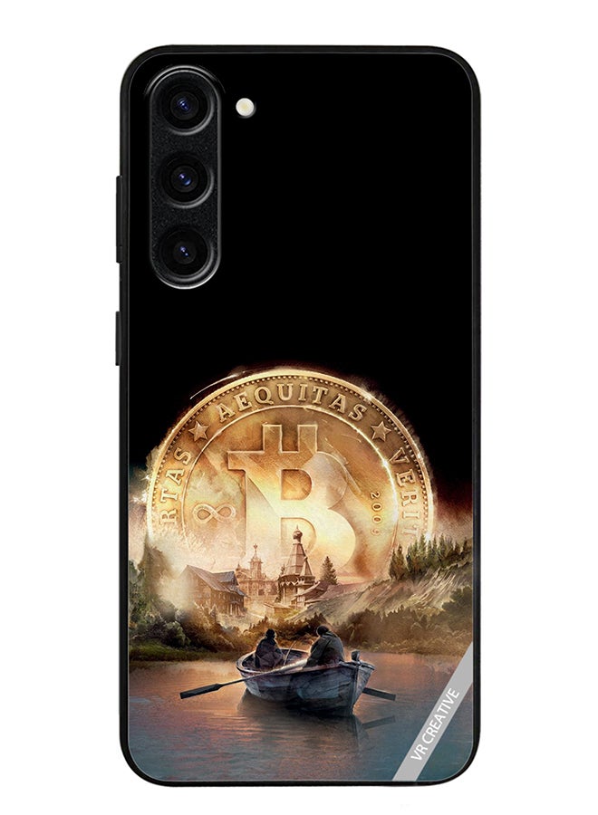 VR CREATIVE Protective Case Cover For Samsung Galaxy S24 Plus River Of Bitcoin Design Multicolour - Image 1