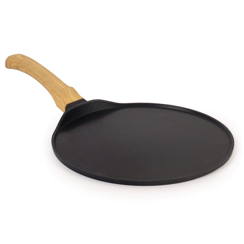 CELLO Castello Die Cast Induction Aluminium Flat Tawa 28 Cm, 4 mm Thickness | Induction Base Dosa Tawa | Scratch Resistant | Dishwasher Safe | Black - Image 1