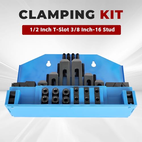 findmall 58 Pcs Pro-Series 1/2 Inch T-Slot 3/8 Inch-16 Stud Clamping Kit Fit for Bridgeport Mill - Image 5