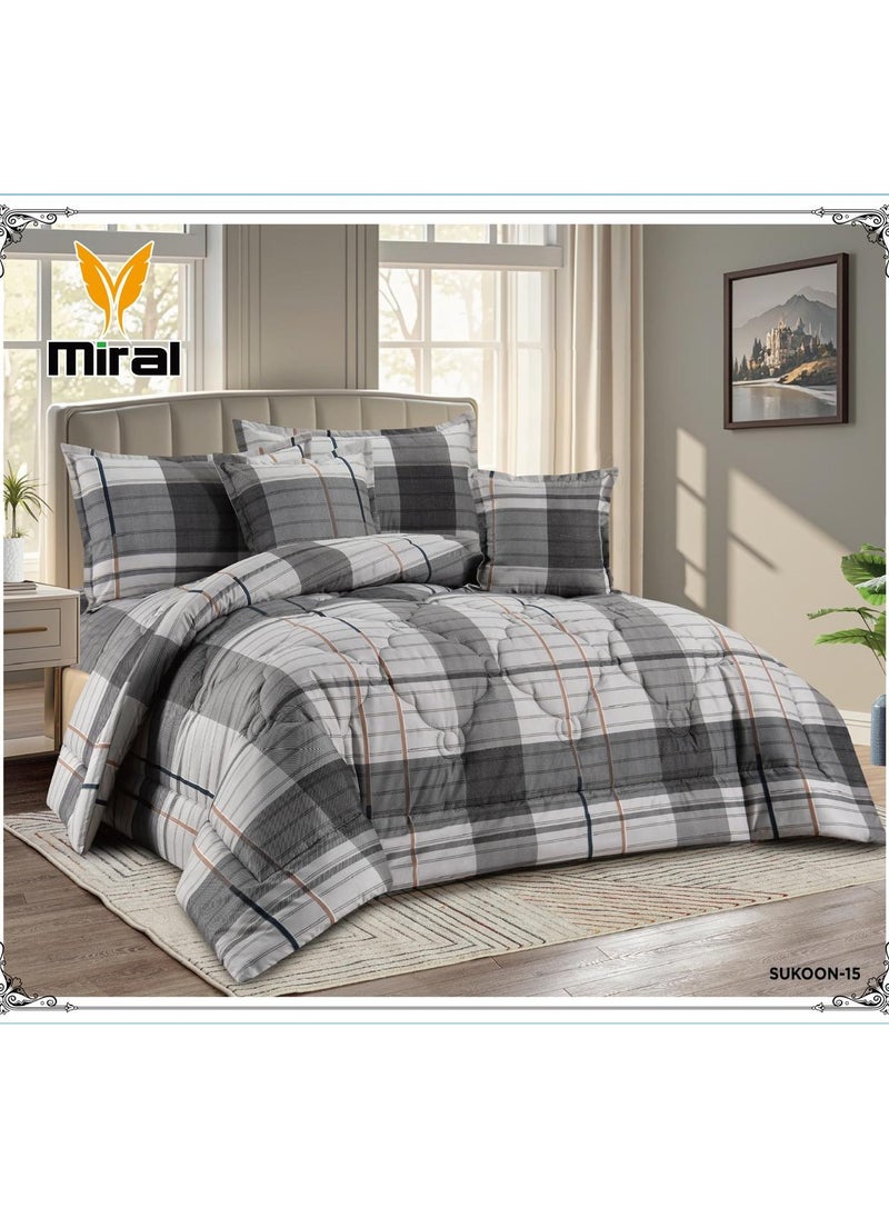 Miral 4-Piece One-and-a-Half Bed Comforter Set – Soft Printed Quilt with Full Fitted Sheet and Pillow Covers – Size 160×210 cm  - Image 1