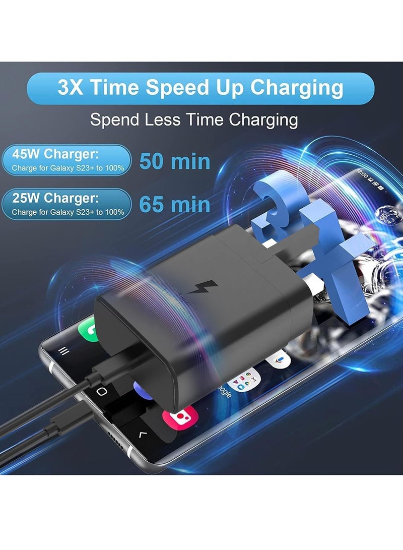 JAJEEK "2024 45W USB-C Super Fast Charger for Samsung Galaxy S24 Series & Galaxy Tab – PPS Wall Charger with Power Delivery 3.0" - Image 2