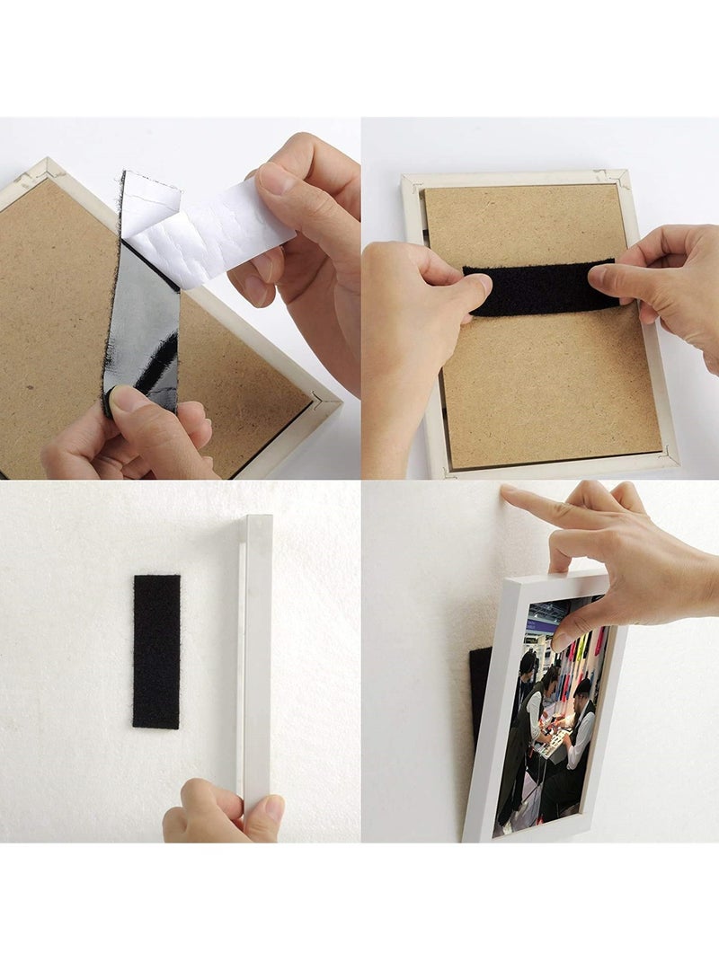 Excefore Heavy Duty Mounting Tape Double-Side Reclosable Hook Loop Strips Tape Sticky Fastener Waterproof Indoor Outdoor Use for Holds Picture Frame and Tools - Image 5