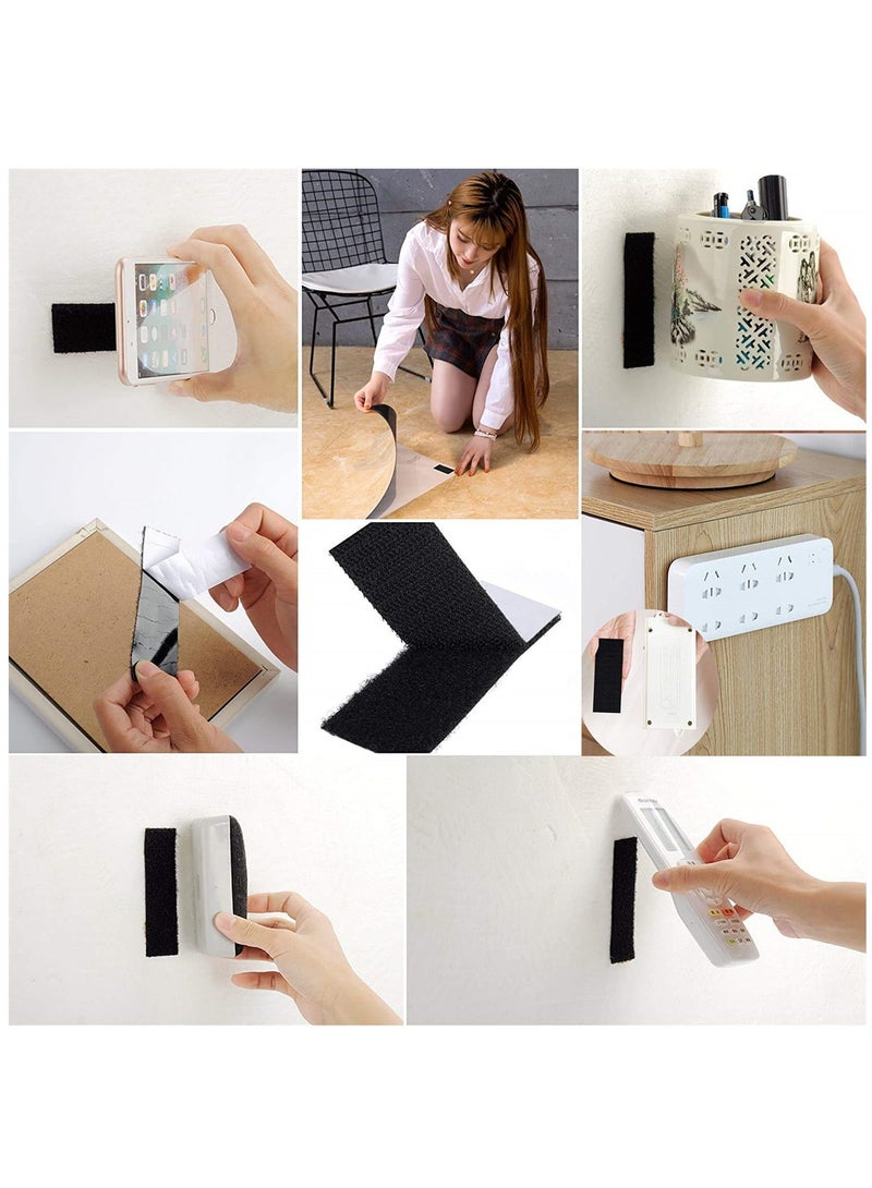Excefore Heavy Duty Mounting Tape Double-Side Reclosable Hook Loop Strips Tape Sticky Fastener Waterproof Indoor Outdoor Use for Holds Picture Frame and Tools - Image 2