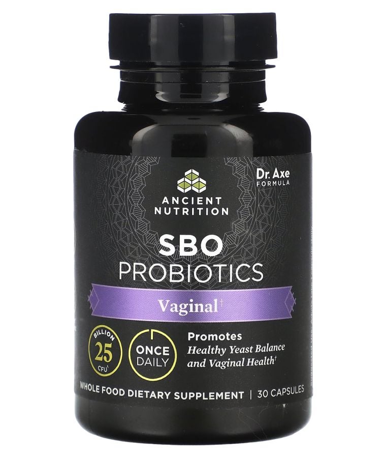 Ancient Nutrition SBO Probiotics Vaginal 25 Billion CFU 30 Capsules