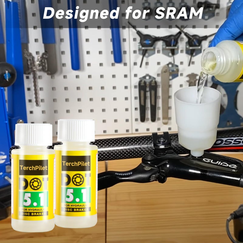 TerchPilet Bicycle DOT 5.1 Brake Fluid High Performance DOT Oil for SRAM/Hayes/Hope/Formula Hydraulic Disc Brakes,120ml/4oz - Image 4