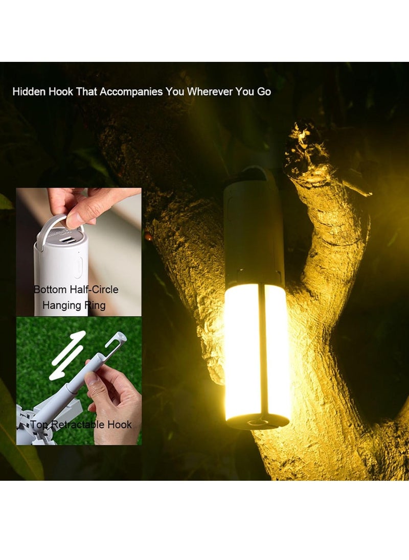 Meetion Multifunctional Camping Lantern with Hanging Hook Outdoor Handheld Flashlight Foldable 3 Panels Rechargeable Camping Lamp  - Image 5