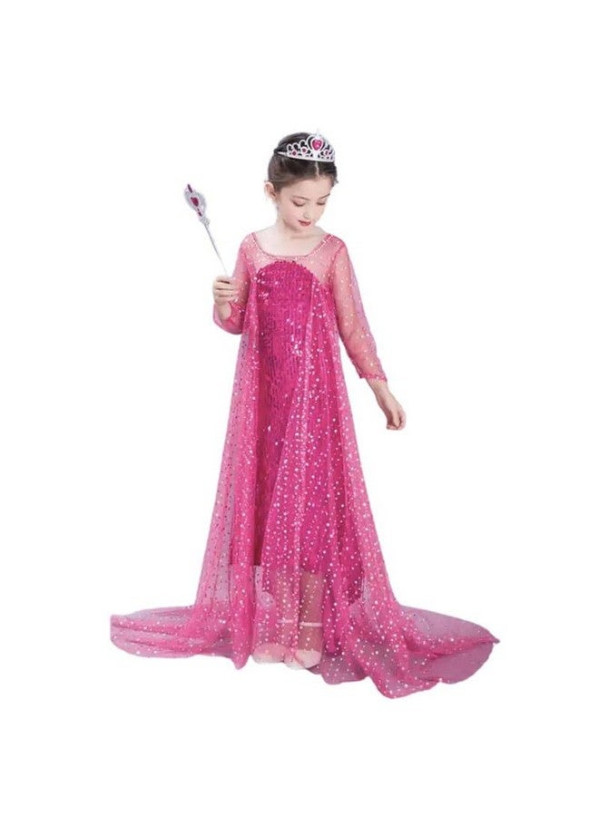 FancyDressWale Polyester Girls Princess Dress And Accessories For Girls Birthday (Red Princess, 10-12 Years) - Image 3
